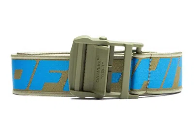 Pre-owned Off-white Men's Offwhite Tape Industrial Belt In Green/blue