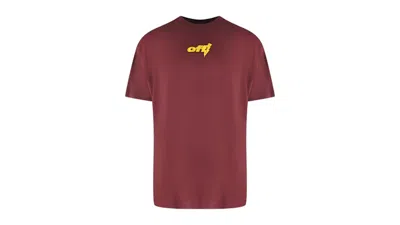 Pre-owned Off-white Men's Offwhite Thunder Stable Oversized Fit T-shirt In Red