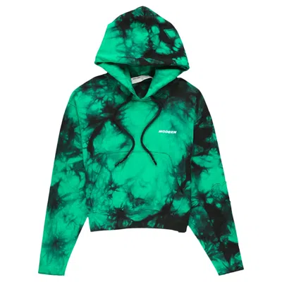 Pre-owned Off-white Men's Offwhite Tie Dye Contour Hoodie In Mint In Green