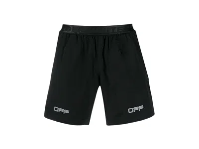 Pre-owned Off-white Men's Offwhite Track Shorts In Black/silver