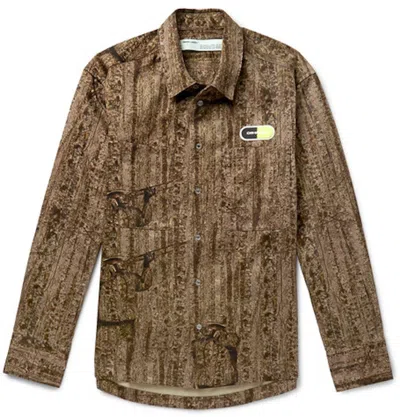 Pre-owned Off-white Men's Offwhite Uflage Print Overshirt In Camo In Multi