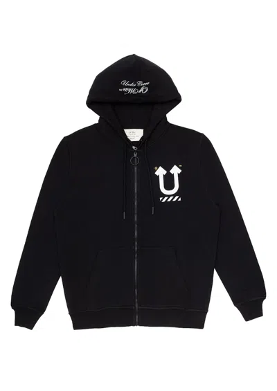 Pre-owned Off-white Men's Offwhite Undercover Skeleton Rvrs Zipped Hoodie In Black