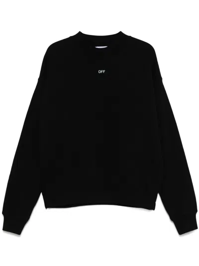 Pre-owned Off-white Men's Offwhite Vibe Arrow Skate Crewneck Sweatshirt In Black/aq
