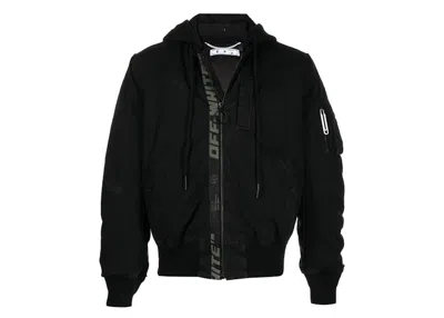 Pre-owned Off-white Men's Offwhite Vintage Cotton Bomber Jacket In Black