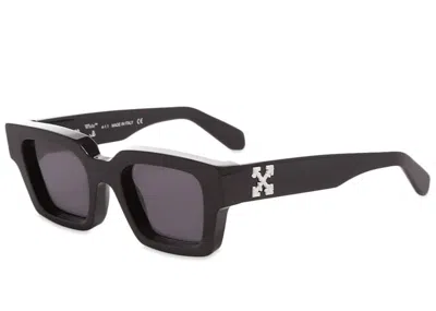 Pre-owned Off-white Men's Offwhite Virgil Square Frame Sunglasses/ Oeri008c99pla0051007 ) In Black White Grey (fw21) (oe