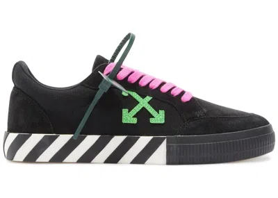Pre-owned Off-white Men's Offwhite Vulc Low Sneakers In Black/green/pink