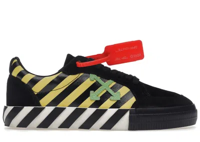 Pre-owned Off-white Men's Offwhite Vulc Low Sneakers In Black/yellow/green