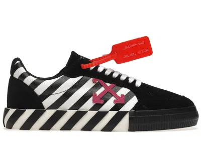 Pre-owned Off-white Men's Offwhite Vulc Low Stripe Violet Ss20 Sneakers In Black