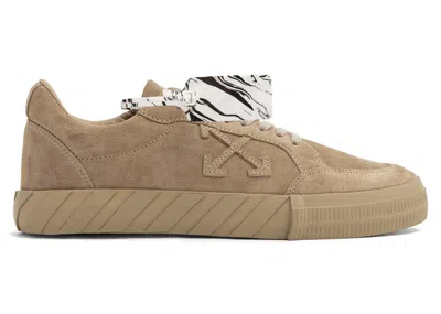 Pre-owned Off-white Men's Offwhite Vulc Low Suede Sneakers In Beige In Sand