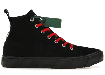 Pre-owned Off-white Men's Offwhite Vulcanized Hi Canvas Sneakers In Black/red In Multi