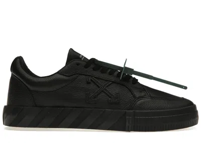 Pre-owned Off-white Men's Offwhite Vulcanized Low Sneakers In Total Black
