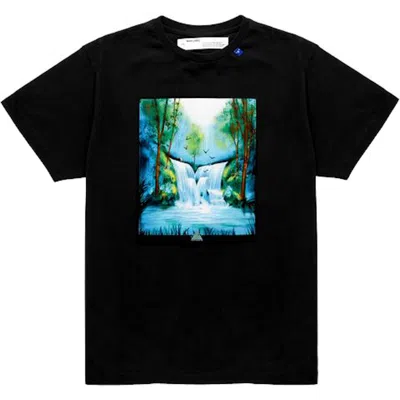Pre-owned Off-white Men's Offwhite Waterfall T-shirt In Black