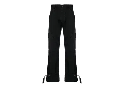 Pre-owned Off-white Men's Offwhite Wave Off Canvas Cargo Pants In Black
