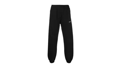 Pre-owned Off-white Men's Offwhite Wave Outline Diag Design Sweatpants In Black
