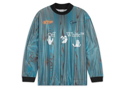 Pre-owned Off-white Men's Offwhite X Nike 001 Soccer Jersey In Blue