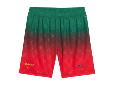 Pre-owned Off-white Men's Offwhite X Puma Ac Milan Authentic Shorts In Red/black In Multi