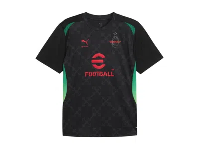 Pre-owned Off-white Men's Offwhite X Puma Ac Milan Prematch Short Sleeve Jersey In Black/red