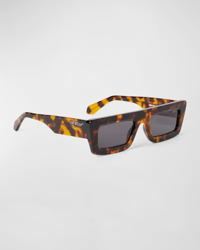 Off-white Men's Ontario Acetate Rectangle Sunglasses In Multi