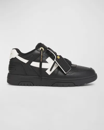 OFF-WHITE MEN'S OUT OF OFFICE BASKETBALL LEATHER SNEAKERS