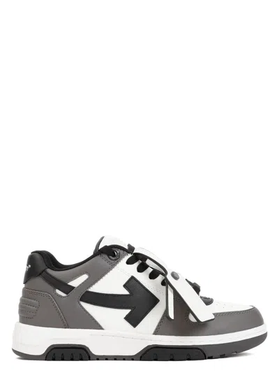 OFF-WHITE MEN'S OUT OF OFFICE DARK GREY/WHITE TRAINER SNEAKER | SIZE 43 | OMIA189C99LEA013