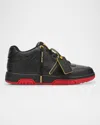 Off-white Men's Out Of Office Exclusive High-top Sneakers In Black - Red - Gold