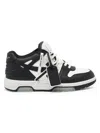 Off-white Men's Out Of Office Leather Low-top Sneakers In White Black