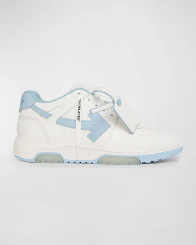 OFF-WHITE MEN'S OUT OF OFFICE LEATHER LOW-TOP SNEAKERS