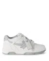 Off-white Out Of Office Calf Leather Sneakers In Gray