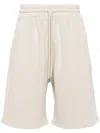 Off-white Diag-stripe Cotton Track Shorts In Brownrice