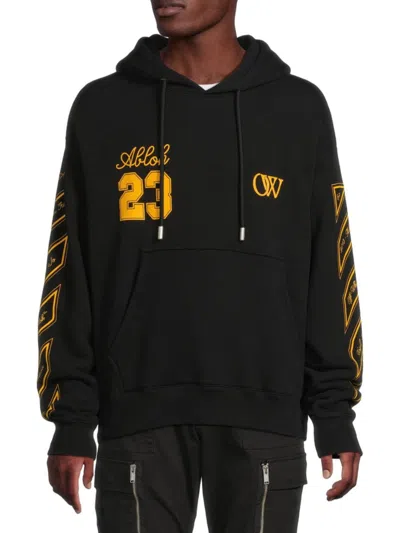 Off-white Men's Ow 23 Skate Cotton Hoodie In Black