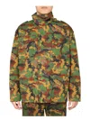 Off-white Camicia Camouflage Verde In Military Green
