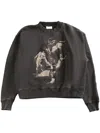 Off-white Off White Printed Cotton Sweatshirt In Gray