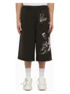Off-white Off White™ Black Bermuda Shorts S.matthew In Black