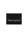 OFF-WHITE MEN'S QUOTE BOOKISH LEATHER CARD CASE