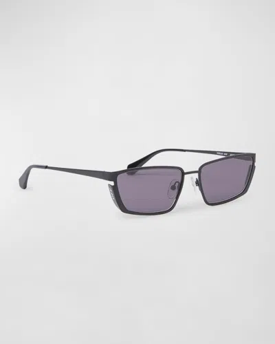 Off-white Men's Richfield Metal Rectangle Sunglasses In 1007 Black