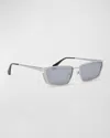 Off-white Men's Richfield Metal Rectangle Sunglasses In Gray