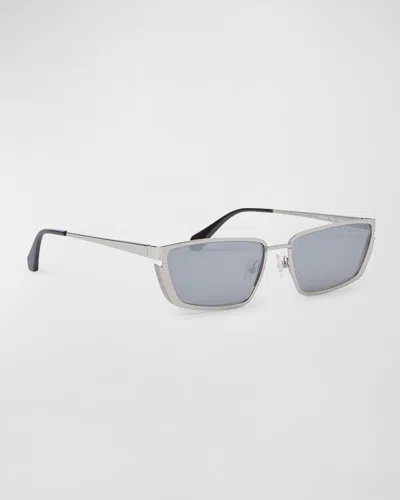 Off-white Men's Richfield Metal Rectangle Sunglasses In Gray