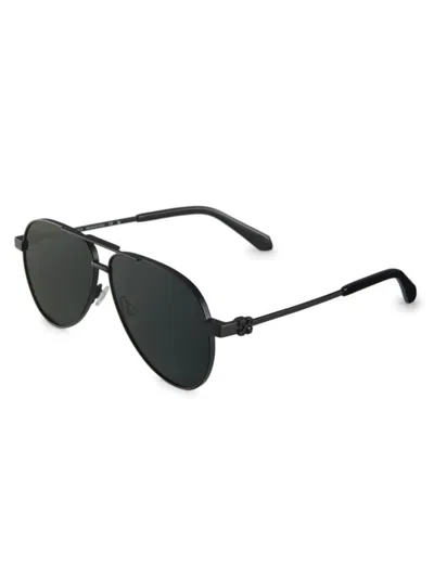 Off-white Men's Ruston 57mm Aviator Sunglasses In Black Dark Grey