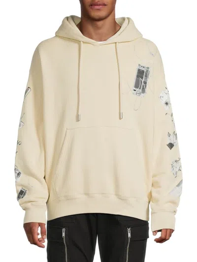 Off-white Men's Scan Arr Skate Graphic Cotton Hoodie In Neutral