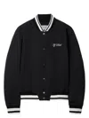Off-white College Satin Souvenir Bomber Jacket