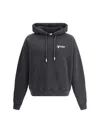 Off-white Hoodie With Drawstring-adjustable Kangaroo Pocket In Black