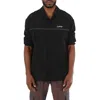 Off-white Men's Short-sleeve Track Button Shirt In Black In Black