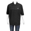 OFF-WHITE OFF-WHITE MEN'S SHORT-SLEEVE TRACK BUTTON SHIRT IN BLACK