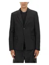 Off-white Strap Relax Black Virgin Wool Jacket In Black