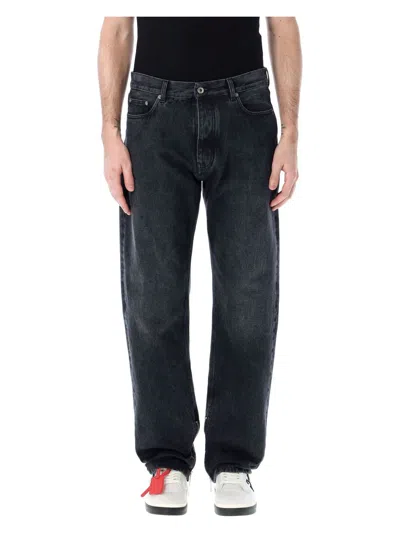 Off-white Black Skate Jeans In Black Wash