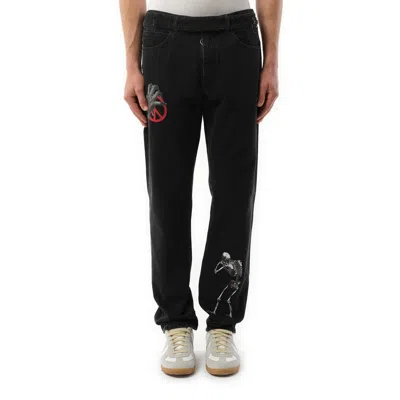 Off-white Men's Slim 5 Pocket Jeans In Black