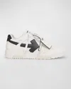 Off-white 'out Of Office' White Low Top Sneakers In Leather Man In White - Black