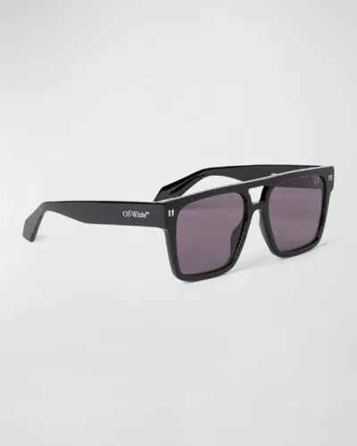 Off-white Men's Springfield Acetate Square Sunglasses In Black