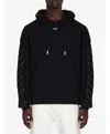 Off-white Hooded Sweater Kangaroo Pocket In Black
