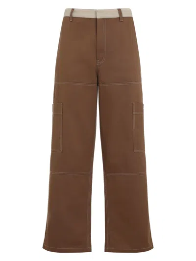 OFF-WHITE MEN'S STITCH COTGAB PANTS